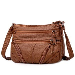 Ablanczoom Women's Soft Leather Shoulder Bags Classic Casual Crossbody Bag